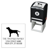 Beagle Silhouette Name Rücksendeadresse Permastempel (Beispiel)