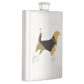 Beagle Silhouette.png Flachmann (Rechts)