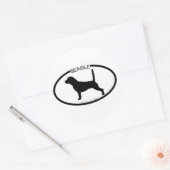 Beagle Silhouette Schwarzer Sticker (Umschlag)
