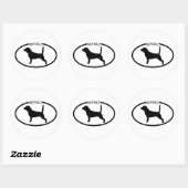 Beagle Silhouette Schwarzer Sticker (Blatt)