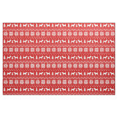 Beagle-Silhouette-Weihnachtsmuster-Rot Stoff (Fat Quarter (45,7 x 55,9 cm))