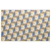 Beagle-Silhouette zu braunen und blauen Kuben Stoff (Fat Quarter (45,7 x 55,9 cm))