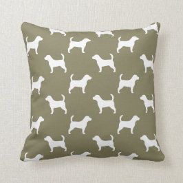 Beagle-Silhouetten-Muster Kissen