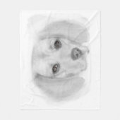 Beagle Sketch Fleece Blanket (Vorderseite)
