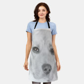 Beagle-Sketch-Multioplandruck Schürze (Getragen)
