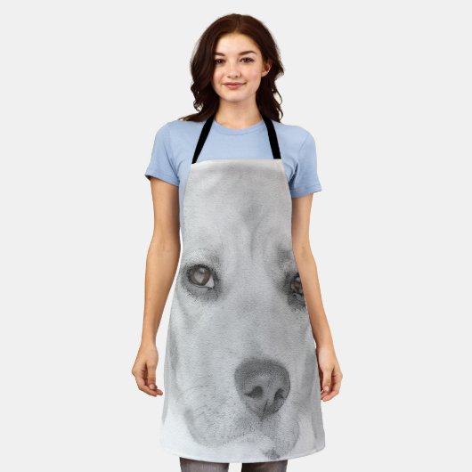 Beagle-Sketch-Multioplandruck Schürze (Getragen)