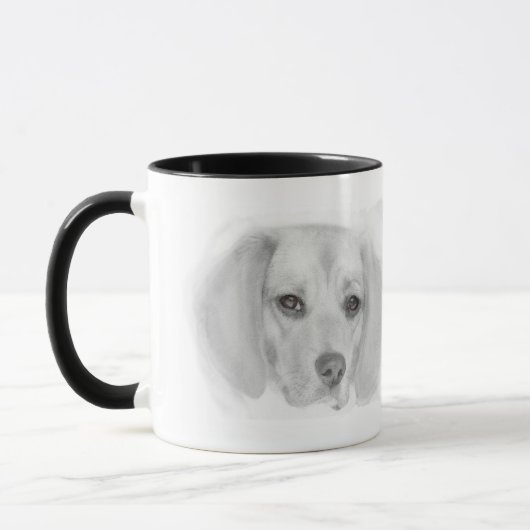 Beagle Sketch Tasse (Links)
