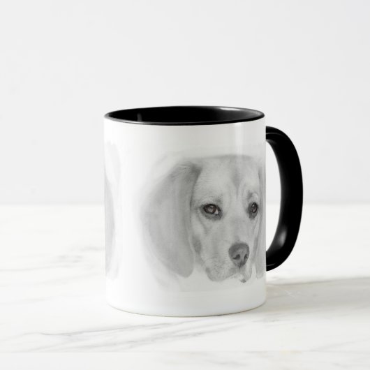 Beagle Sketch Tasse (VorderseiteRechts)