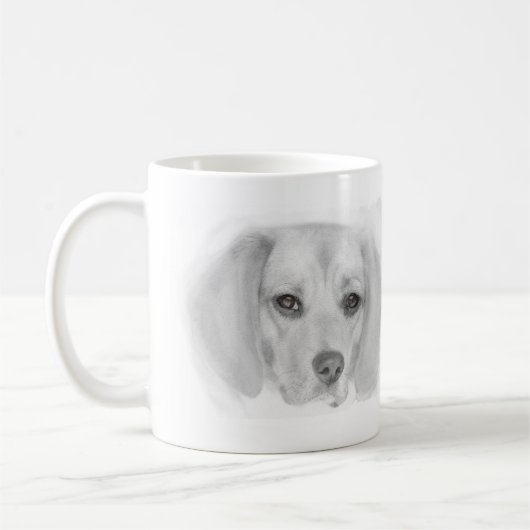 Beagle Sketch Tasse (Links)