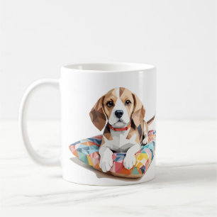 Beagle spielerisch schöne Schnitt Tier farbig lust Kaffeetasse