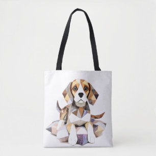 Beagle spielerisch schöne Schnitt Tier farbig lust Tasche