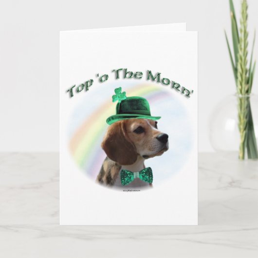 Beagle-Spitze des Morgens Feiertagskarte (Vorderseite)