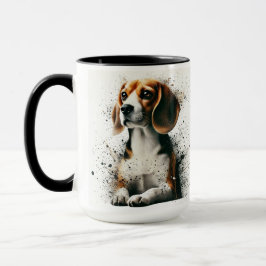 Beagle Splattered Coffee Tasse Cup