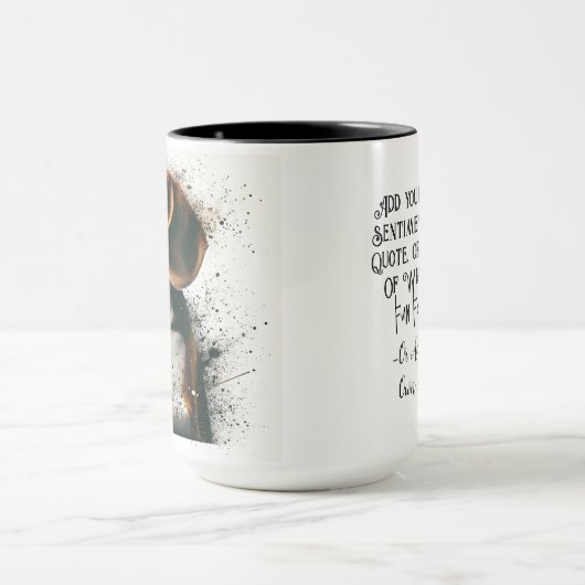 Beagle Splattered Coffee Tasse Cup (Zentrum)