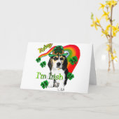 Beagle-St Patrick Tag Karte (Gelbe Blume)