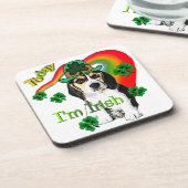 Beagle St Patrick's Day Getränkeuntersetzer (Linke Seite)