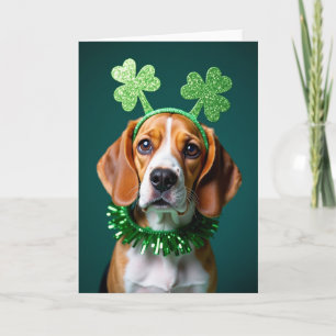 Beagle St. Patrick's Day Karte