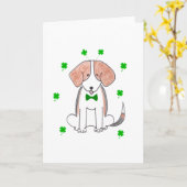 Beagle-St. Patricks Day Karte (Gelbe Blume)