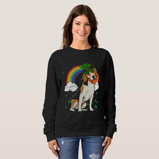 Beagle St Patricks Day Leprechaun Sweatshirt (Vorne ganz)