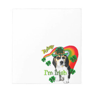 Beagle St Patrick's Day Notizblock