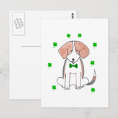 Beagle St. Patricks Day Postkarte (Vorne/Hinten)