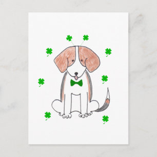 Beagle St. Patricks Day Postkarte