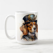 Beagle-Steampunk-Hund Kaffeetasse (Links)