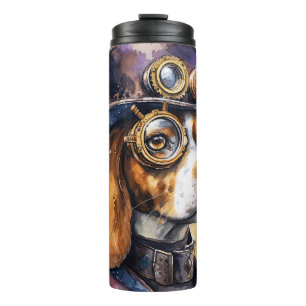 Beagle-Steampunk-Hund Thermosbecher