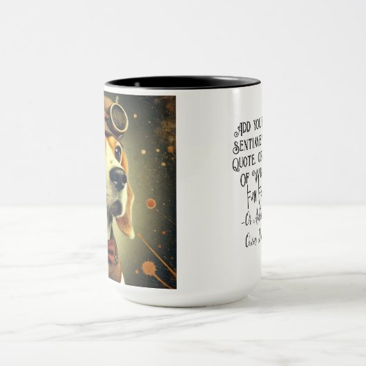 Beagle Steampunk Kaffee Tasse Cup (Zentrum)