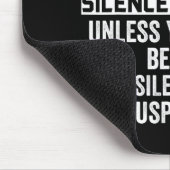 Beagle Stille ist goldener Witzhund Mousepad (Ecke)