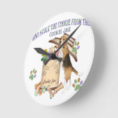 Beagle Stole The Cookie From The Cookie Jar Runde Wanduhr (Winkel)