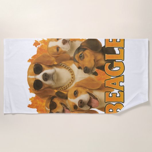Beagle strandtuch (Vorderseite)