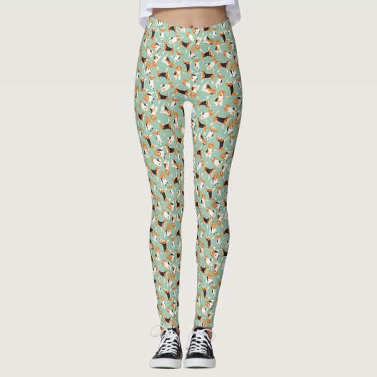 Beagle Streuminze Leggings (Vorderseite)
