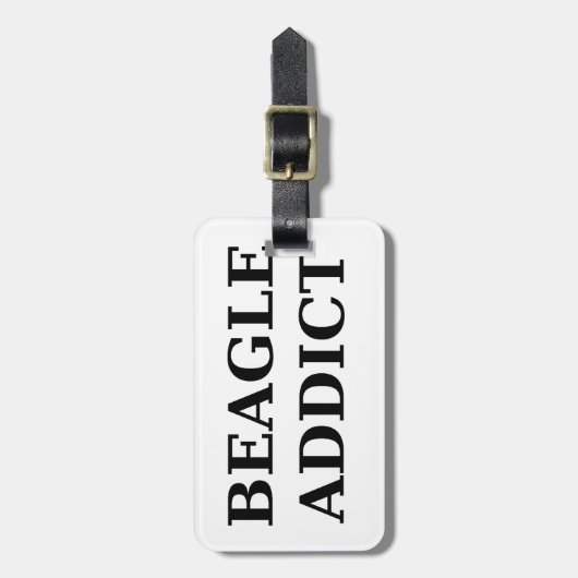 Beagle-Süchtig Gepäckanhänger (Vorderseite vertikal)