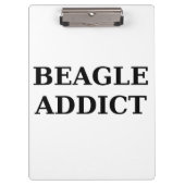 Beagle-Süchtig Klemmbrett (Vorderseite)