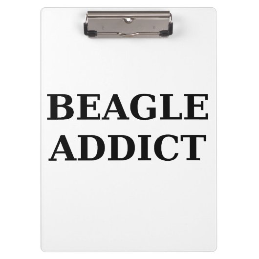 Beagle-Süchtig Klemmbrett (Vorderseite)