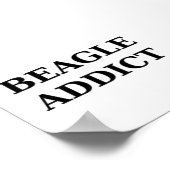 Beagle-Süchtig Poster (Ecke)