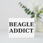 Beagle-Süchtig Postkarte (Stehend Vorderseite)