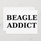 Beagle-Süchtig Postkarte (Vorne/Hinten)