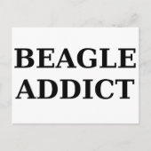 Beagle-Süchtig Postkarte (Vorderseite)