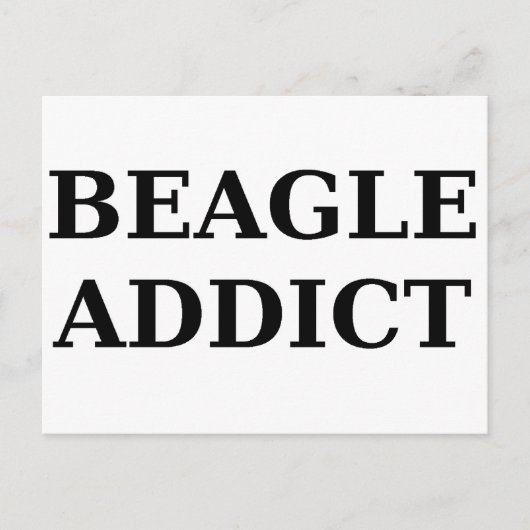 Beagle-Süchtig Postkarte (Vorderseite)