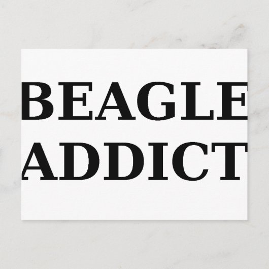 Beagle-Süchtig Postkarte (Vorderseite)