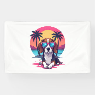 Beagle Sunset Background Shirt, Beagle Mama, Beagl Banner