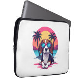 Beagle Sunset Background Shirt, Beagle Mama, Beagl Laptopschutzhülle (Vorne Rechts)