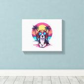 Beagle Sunset Background Shirt, Beagle Mama, Beagl Leinwanddruck (Insitu (Holzboden))