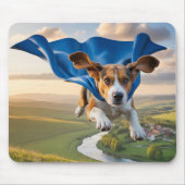 Beagle Superhelden-Mauspad Mousepad (Vorne)