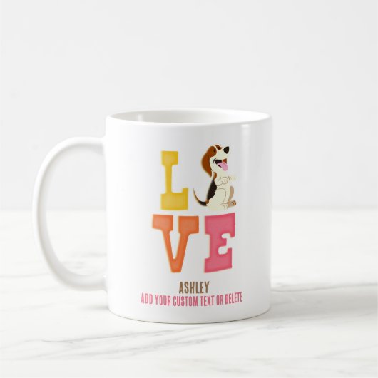 Beagle Süßer Hund Papa Kaffeetasse (Links)