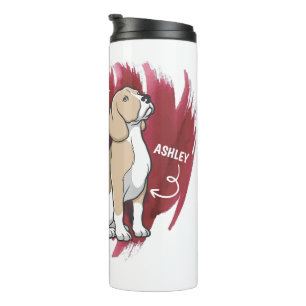 Beagle Süßes Geschenk für Hundepapa Hunde-Mama Thermosbecher