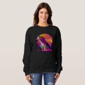 Beagle Synthwave 80s Retrowave Aesthetic Sweatshirt (Vorne ganz)