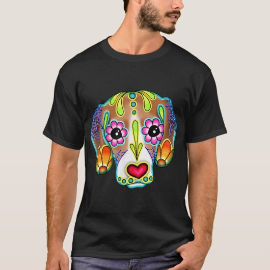 Beagle - Tag des toten Schädelhundes T-Shirt (Vorderseite)